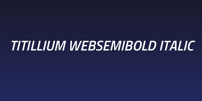 Titillium WebSemiBold Italic Social Header