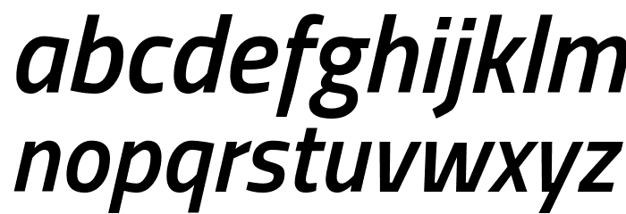 Titillium WebSemiBold Italic Font LOWERCASE