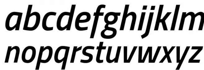 Titillium WebSemiBold Italic フォント 小文字