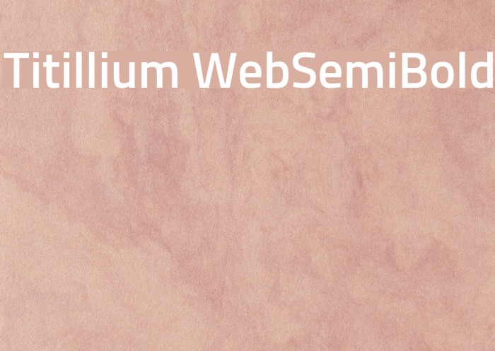 Titillium WebSemiBold Font examples