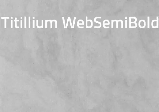 Titillium WebSemiBold Font examples