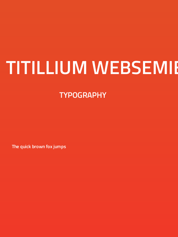 Titillium WebSemiBold Poster