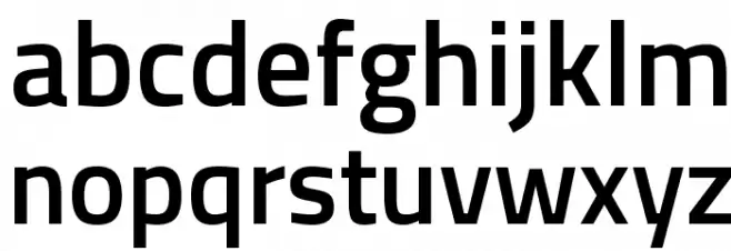 Titillium WebSemiBold 字体 小写