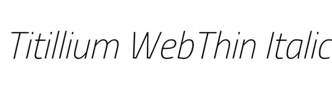 Titillium WebThin Italic 