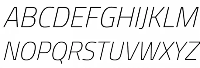Titillium WebThin Italic Schriftart Groß
