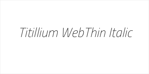 Titillium WebThin Italic Logo