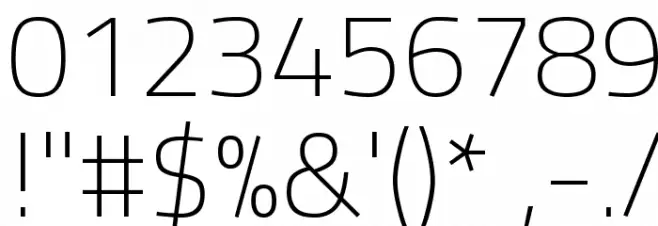 Titillium WebThin Font Alte caractere