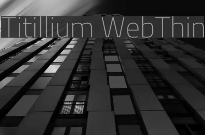 Titillium WebThin Font examples