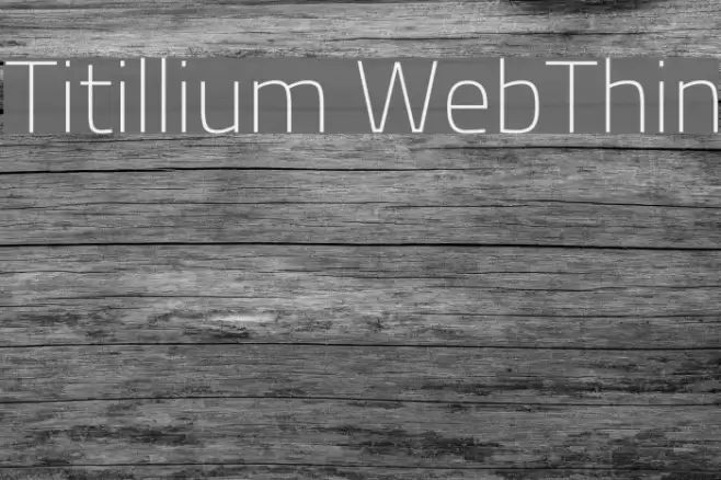 Titillium WebThin Font examples