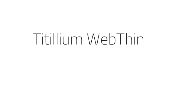 Titillium WebThin Logo