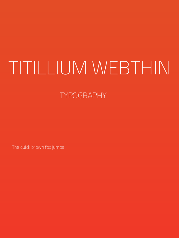 Titillium WebThin Poster