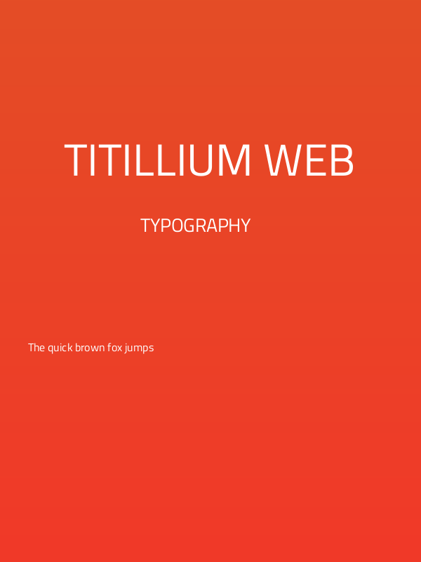 Titillium Web Poster