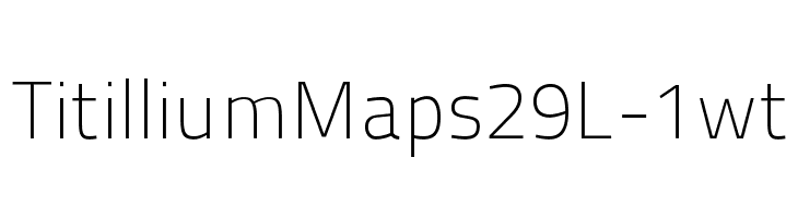 TitilliumMaps29L-1wt Font