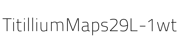 TitilliumMaps29L-1wt  免费字体下载
