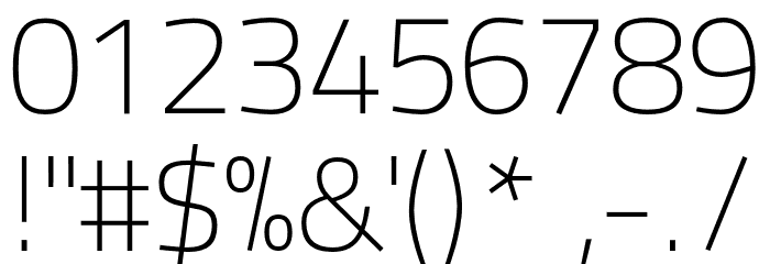TitilliumMaps29L-1wt Font OTHER CHARS