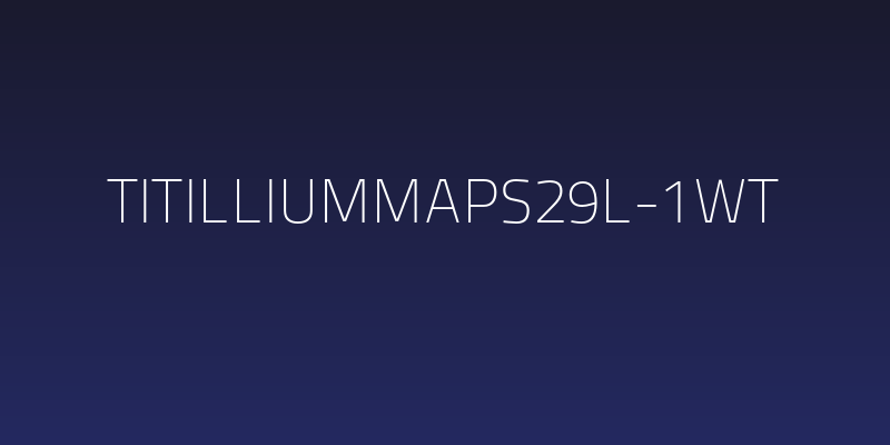 TitilliumMaps29L-1wt Social Header