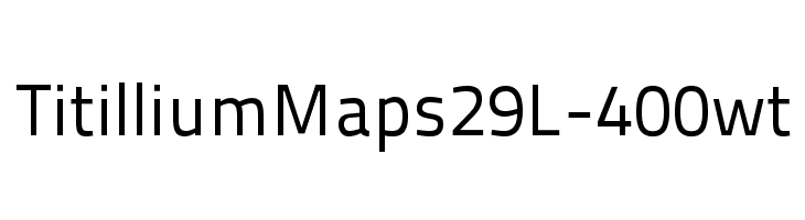 TitilliumMaps29L-400wt Font