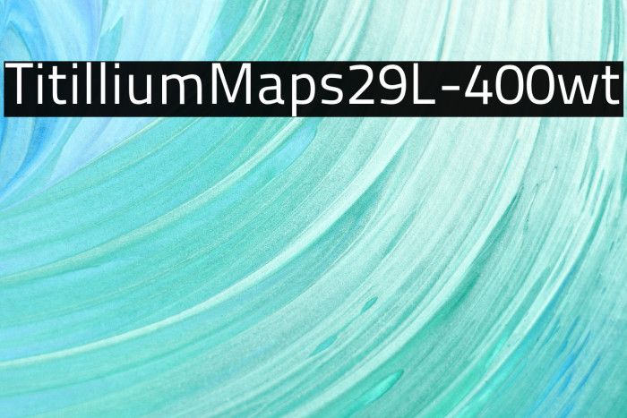 TitilliumMaps29L-400wt Font examples