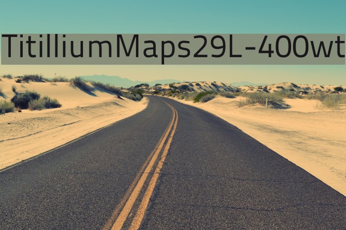 TitilliumMaps29L-400wt Font examples