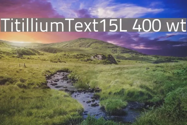 TitilliumText15L 400 wt Example 2