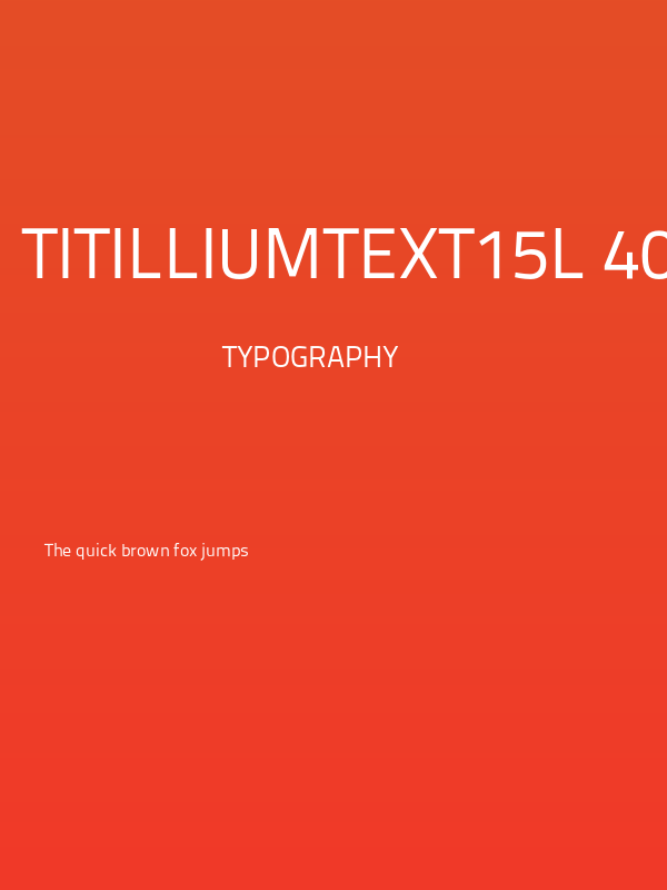 TitilliumText15L 400 wt Poster
