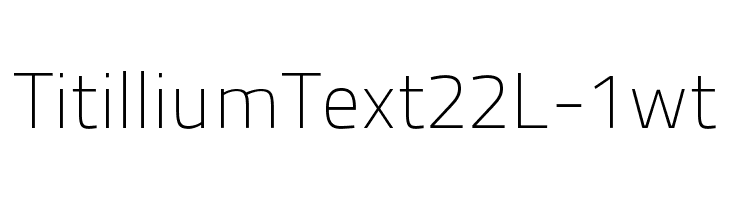 TitilliumText22L-1wt Font