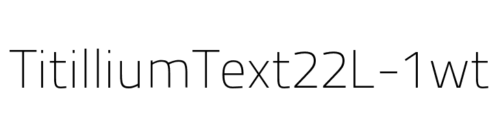TitilliumText22L-1wt  Frei Schriftart Herunterladen