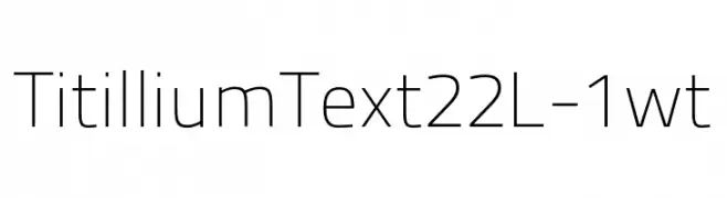 TitilliumText22L-1wt  Frei Schriftart Herunterladen