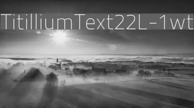TitilliumText22L-1wt Font examples