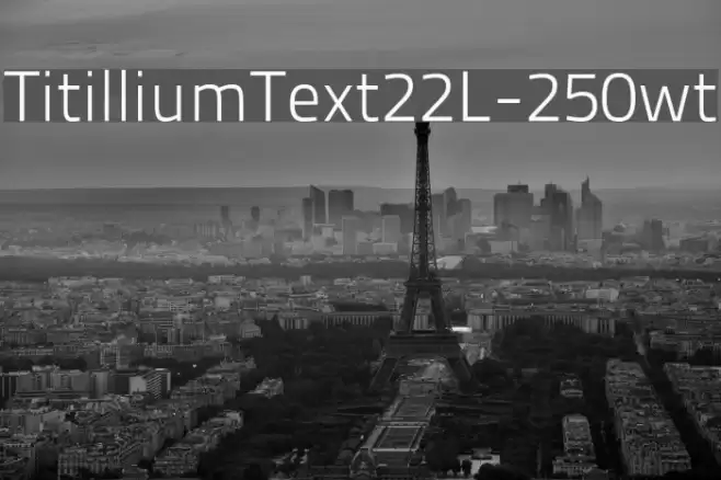 TitilliumText22L-250wt Font examples