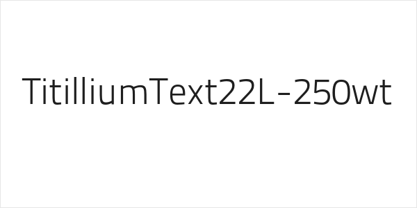 TitilliumText22L-250wt Logo