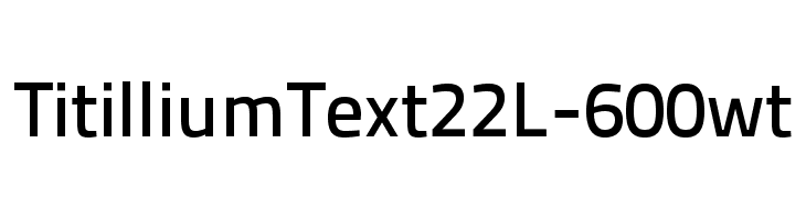 TitilliumText22L-600wt Font