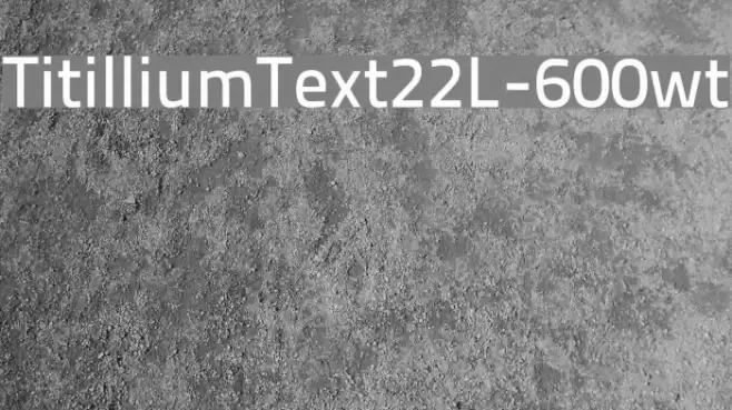 TitilliumText22L-600wt Font examples