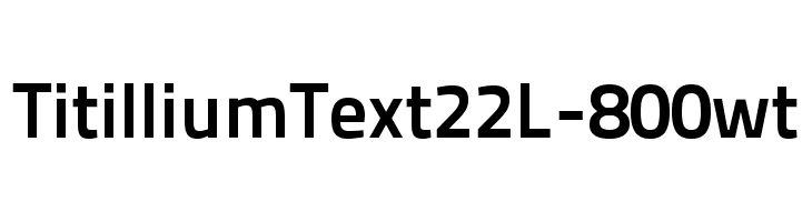 TitilliumText22L-800wt Font