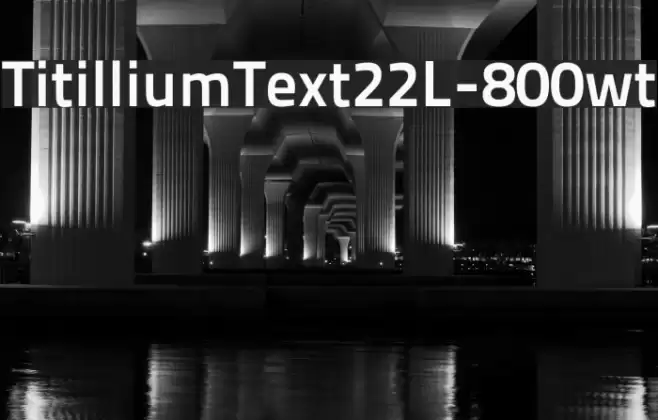 TitilliumText22L-800wt Font examples
