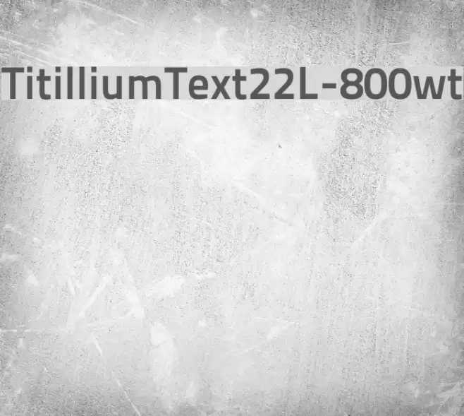 TitilliumText22L-800wt Font examples
