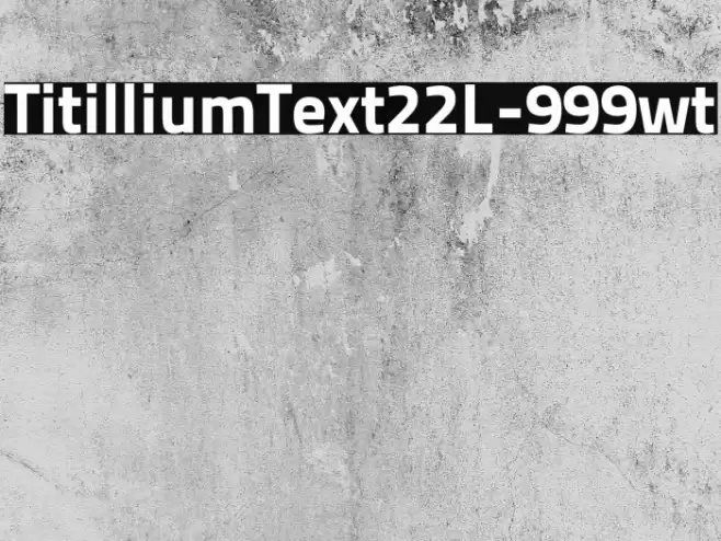 TitilliumText22L-999wt Font examples