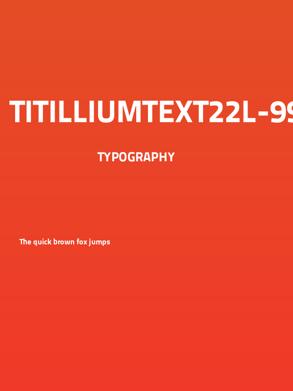 TitilliumText22L-999wt Poster