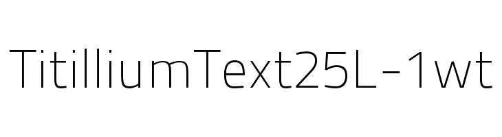 TitilliumText25L-1wt Font