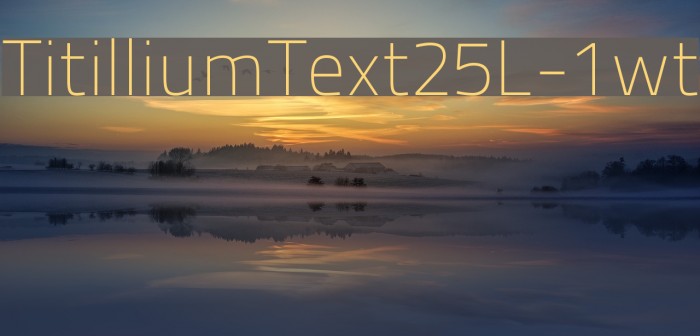 TitilliumText25L-1wt Font examples