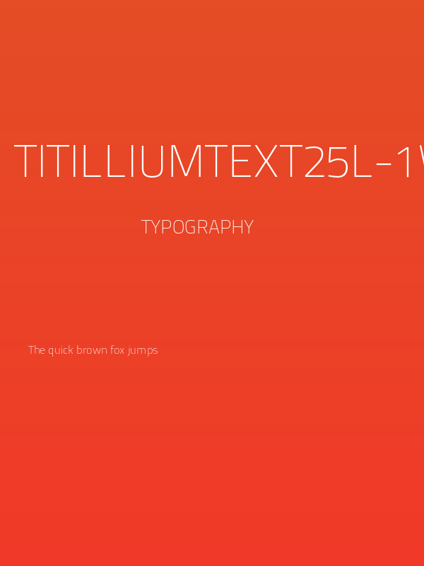 TitilliumText25L-1wt Poster