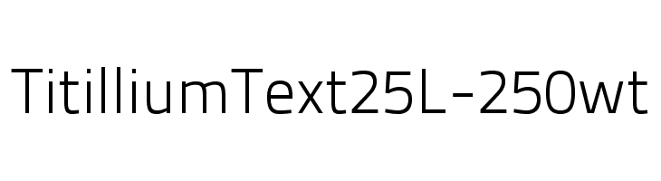 TitilliumText25L-250wt Font