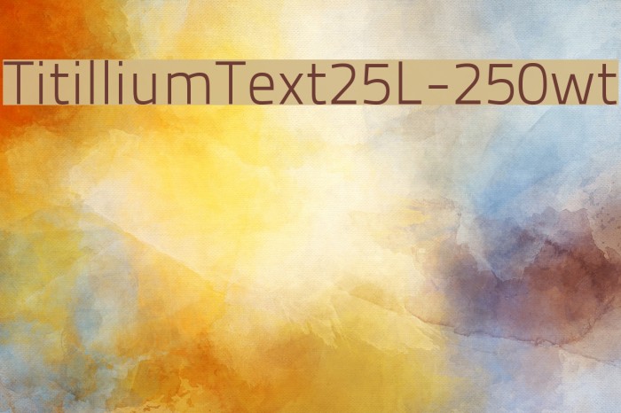 TitilliumText25L-250wt Font examples