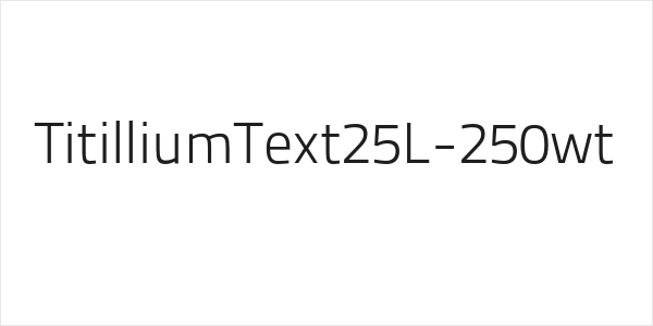 TitilliumText25L-250wt Logo