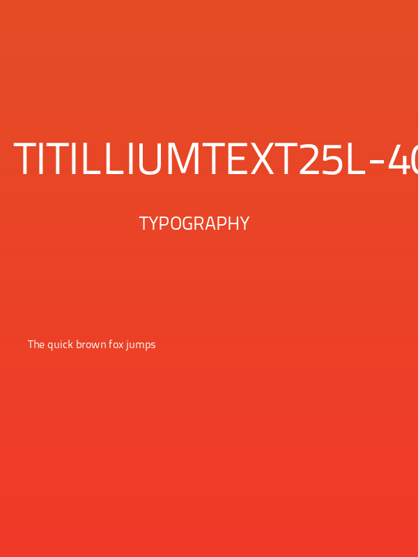 TitilliumText25L-400wt Poster