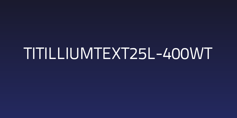 TitilliumText25L-400wt Social Header