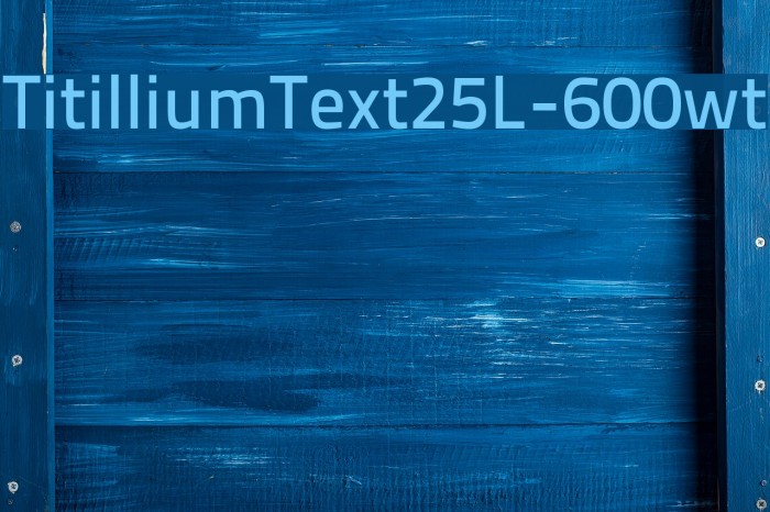TitilliumText25L-600wt Font examples