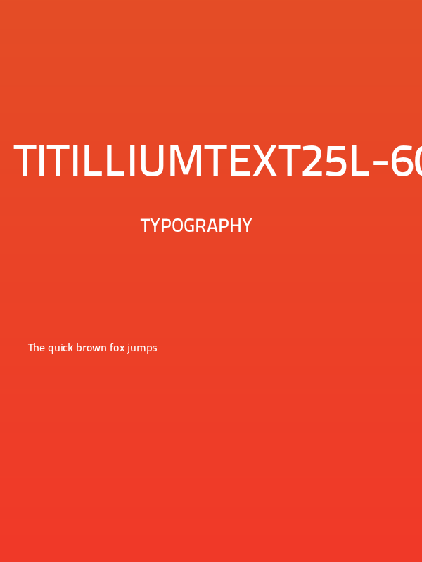 TitilliumText25L-600wt Poster