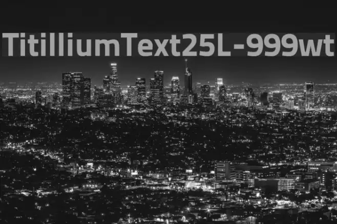 TitilliumText25L-999wt Font examples
