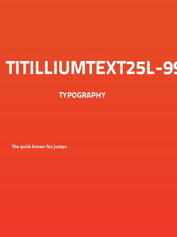 TitilliumText25L-999wt Poster